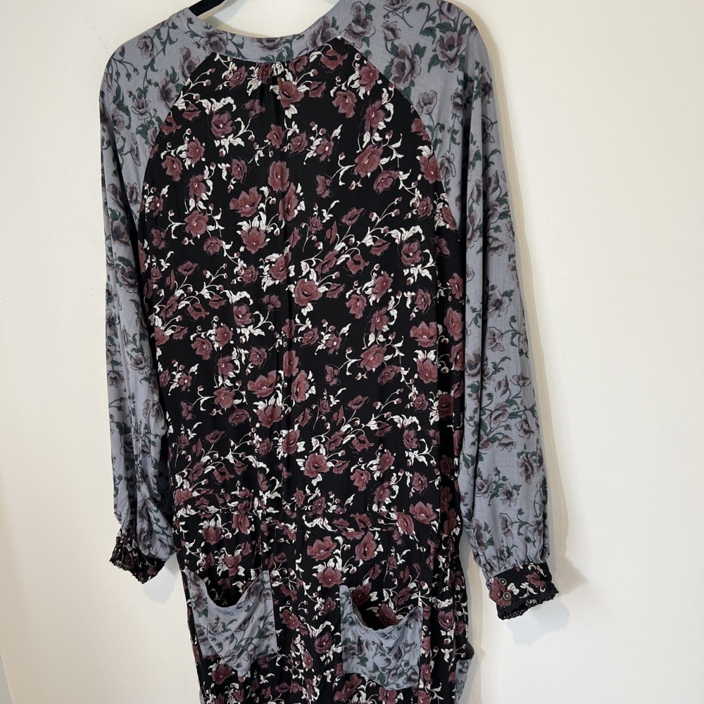 Free People Sheila Jumpsuit Floral Patchwork Bohemian Romper Lightweight Medium - Picture 14 of 15